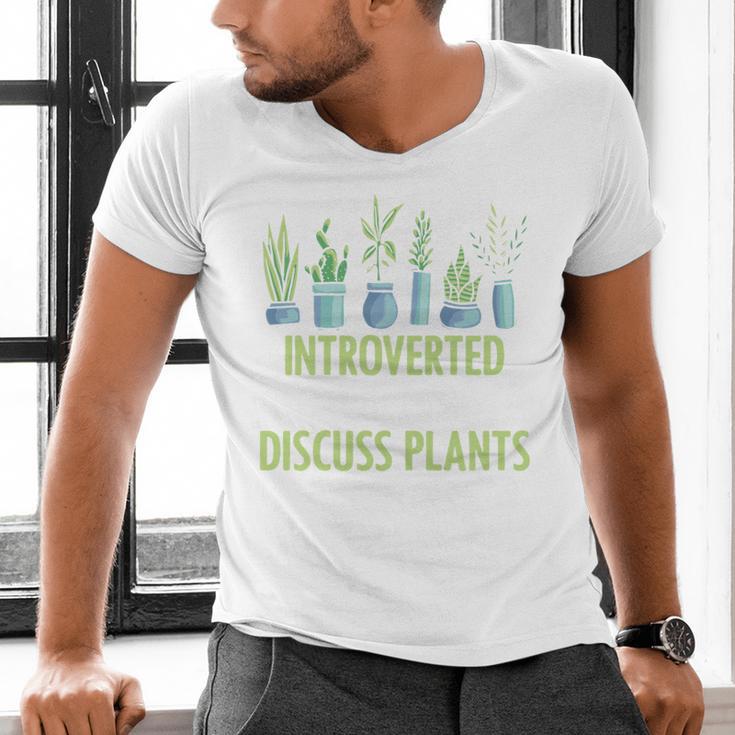 Introvert Farming Life Gardening For Geeky Plant Lover Men's V-Neck T-Shirt