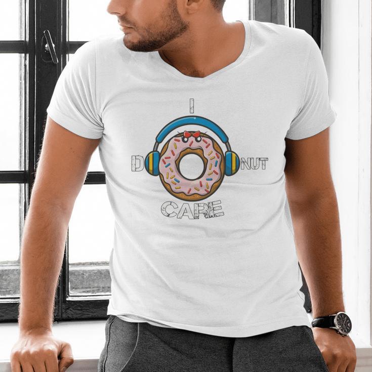 Introvert Music Lover Donuts Sarcastic Men's V-Neck T-Shirt