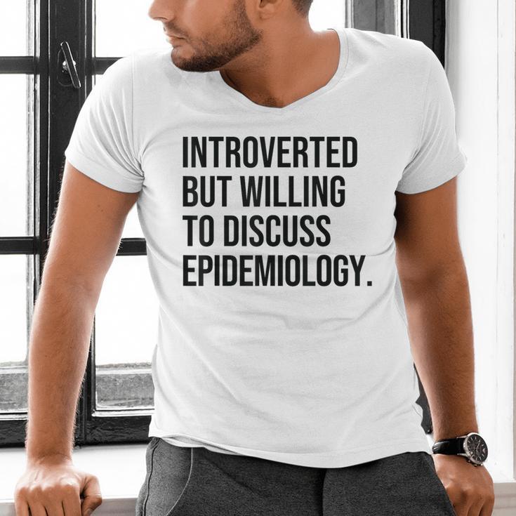Introverted Epidemiologist Epidemiology Introvert Men's V-Neck T-Shirt