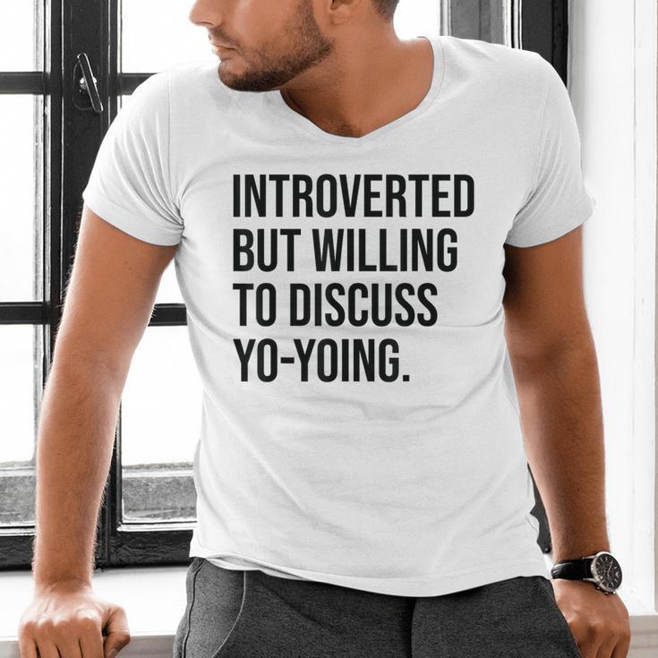 Introverted Yoyo Toy Player Yo-Yo Introvert Men's V-Neck T-Shirt Introverted Yoyo Toy Player Yo-Yo Introvert Men's V-Neck T-Shirt