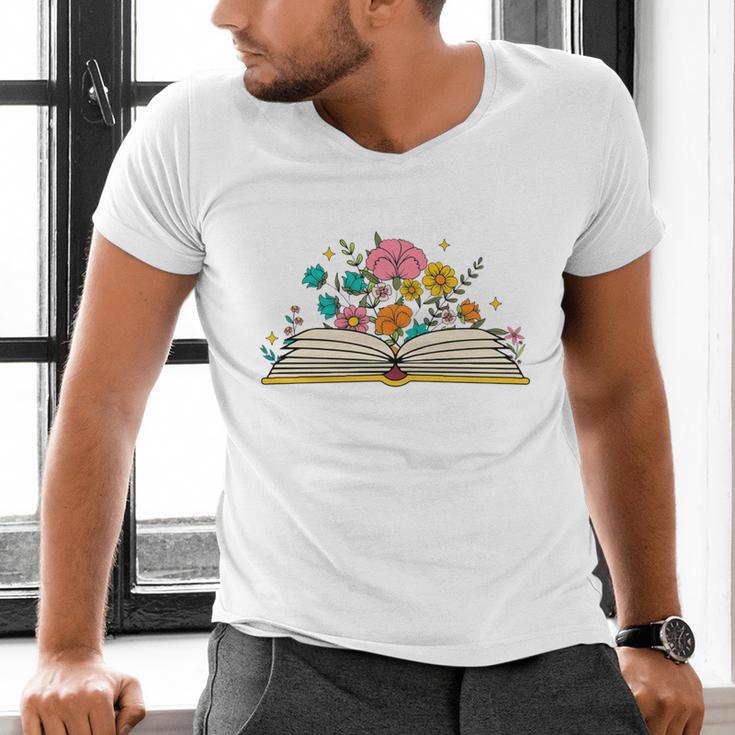 Its a Good Day To Read a Book Librarian Books Reading Floral Men's V-Neck T-Shirt
