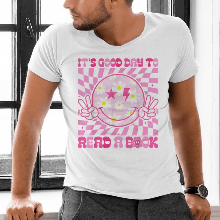 It's Good Day To Read Book Library Reading Lovers Men's V-Neck T-Shirt