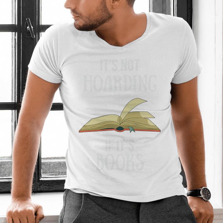 It's Not Hoarding If It's Books Premium Tri-Blend Men's V-Neck T-Shirt