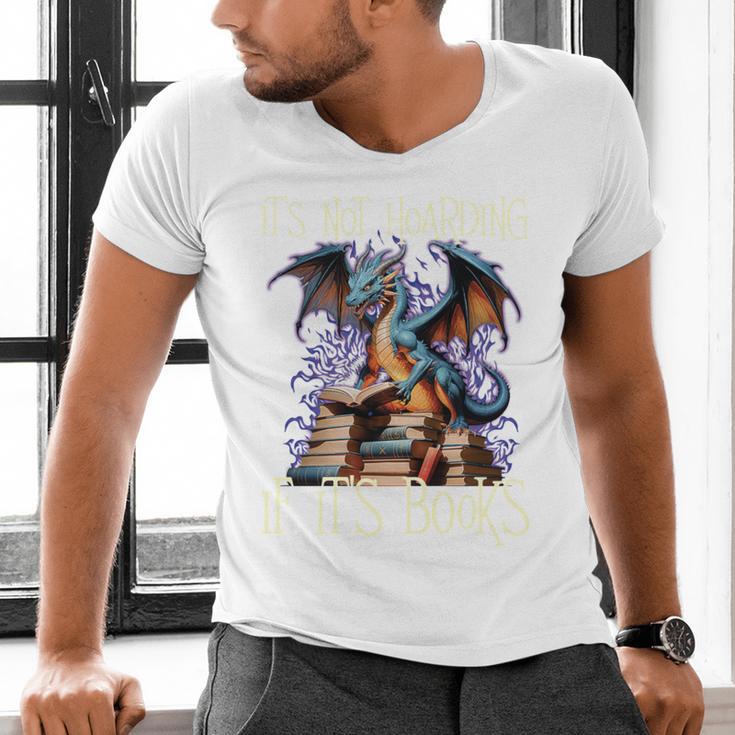 It's Not Hoarding If It's Books Reading Bookworm Reader Men's V-Neck T-Shirt