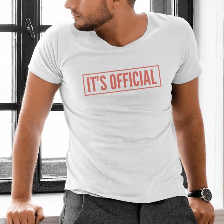 It's Official I'm The Favorite Daughter From Dad Mom Men's V-Neck T-Shirt