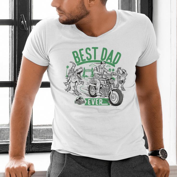 Jurassic World Best Dad Ever Men's V-Neck T-Shirt