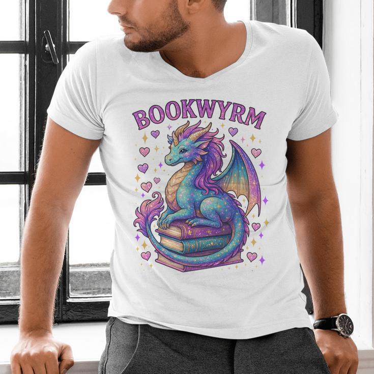Just a Girl Who Loves Dragons And Books Men's V-Neck T-Shirt