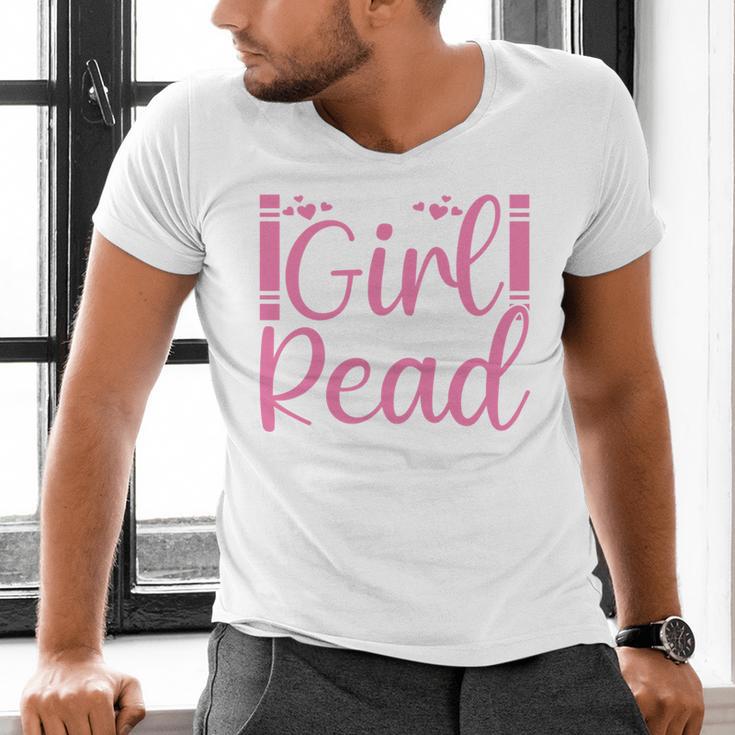 Just A Girl Who Loves To Read Book Lover Reading Books Men's V-Neck T-Shirt