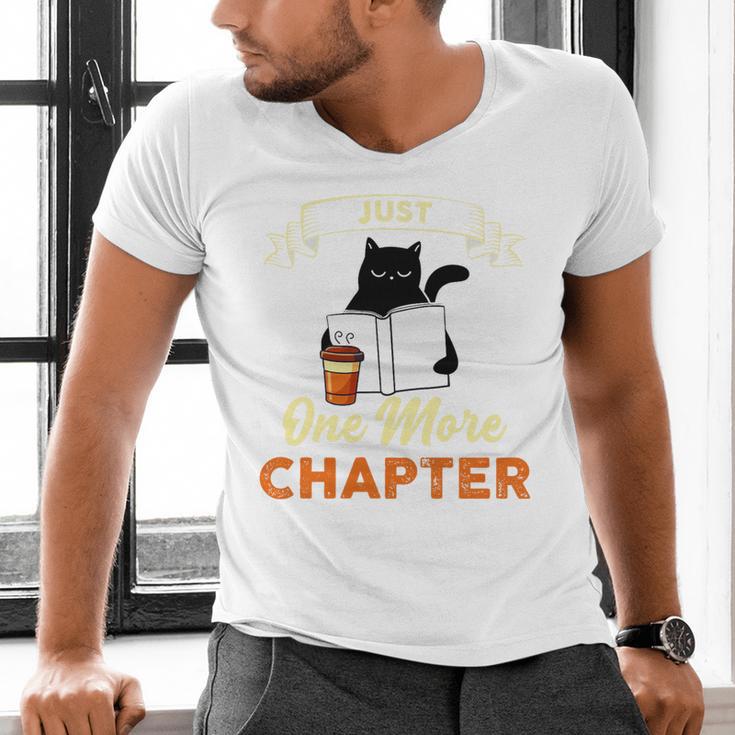 Just One More Chapter Fun Cat Coffee Reading Book Premium Tri-Blend Men's V-Neck T-Shirt Just One More Chapter Fun Cat Coffee Reading Book Premium Tri-Blend Men's V-Neck T-Shirt