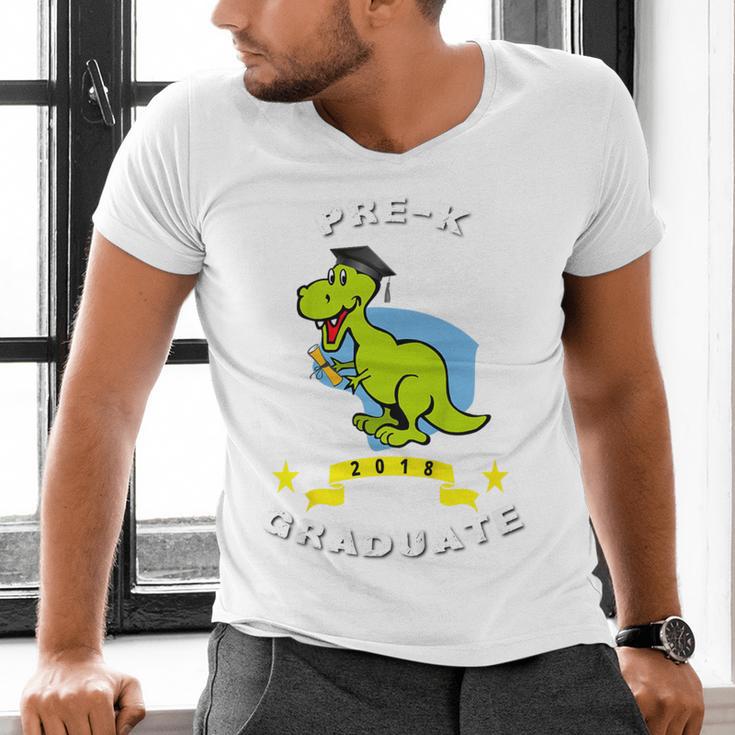 Kids Dinosaur Pre-K Graduation TShirt Kids Preschool Graduation Men's V-Neck T-Shirt