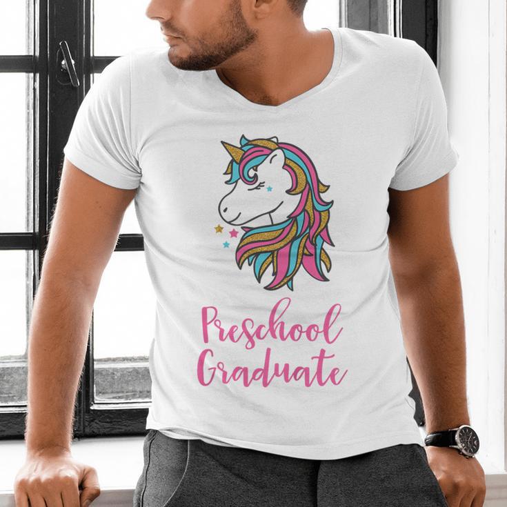 Kids Unicorn Preschool Graduation Men's V-Neck T-Shirt