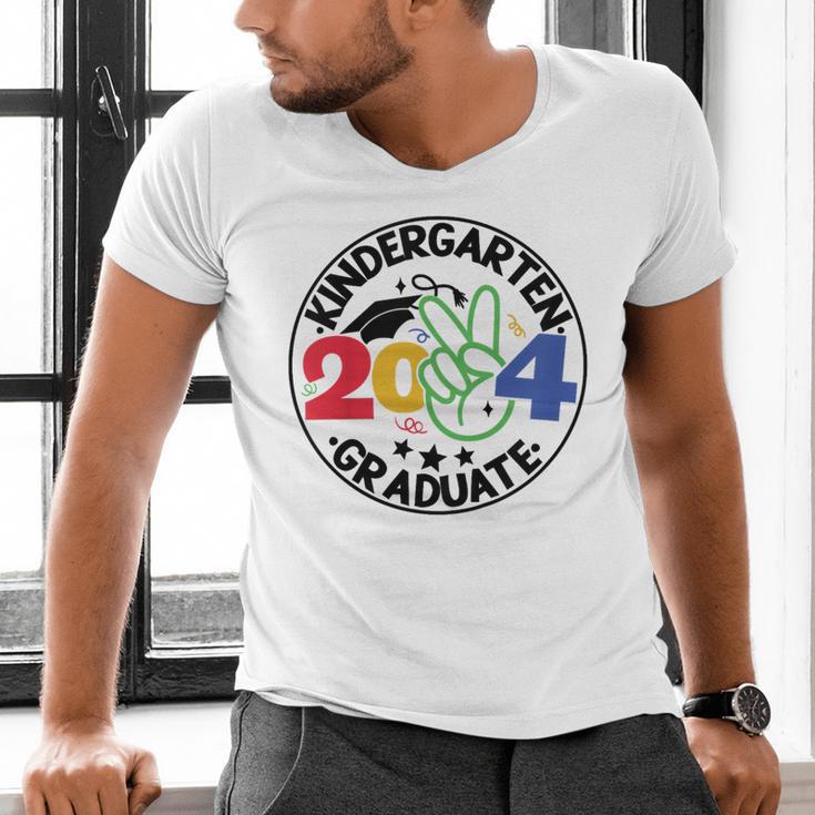Kindergarten Graduation 2024 Graduate Last Day Of School Men's V-Neck T-Shirt