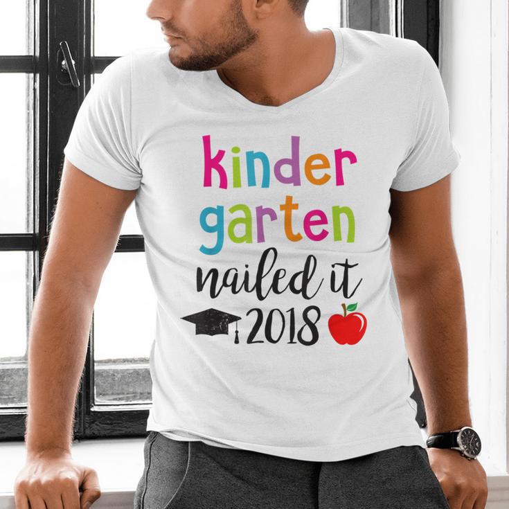 Kindergarten Nailed It 2018 Class Graduation T-Shirt Men's V-Neck T-Shirt