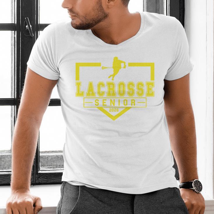 Lacrosse Senior Night Lacrosse Senior 2026 Graduation 20 Men's V-Neck T-Shirt