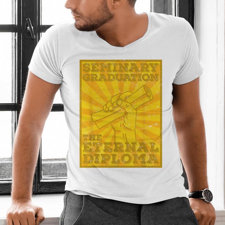LDS Mormon Seminary Graduation Eternal Diploma Shirt Men's V-Neck T-Shirt