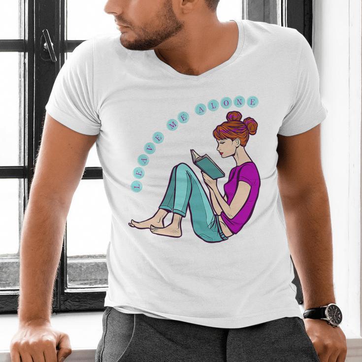 Leave Me Alone I'm Reading a Book For Bookworms Premium Tri-Blend Men's V-Neck T-Shirt