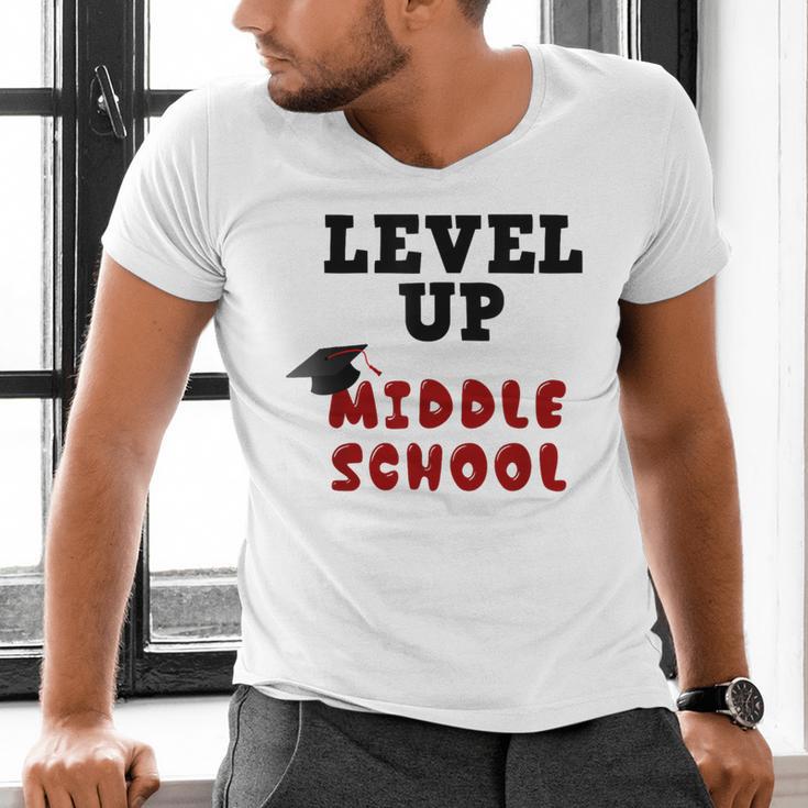Level Up Middle School 5th Grade Graduation Men's V-Neck T-Shirt