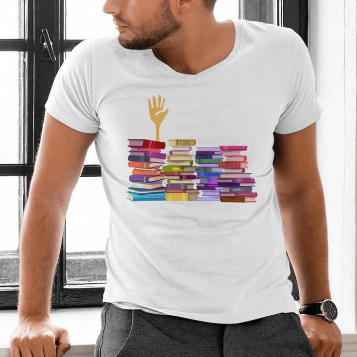 Librarian I'm Okay Book Reader Library Book Men's V-Neck T-Shirt