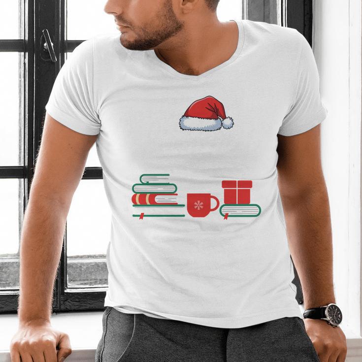 Library Crew Book Lovers Librarian Xmas Holiday Christmas Men's V-Neck T-Shirt Library Crew Book Lovers Librarian Xmas Holiday Christmas Men's V-Neck T-Shirt