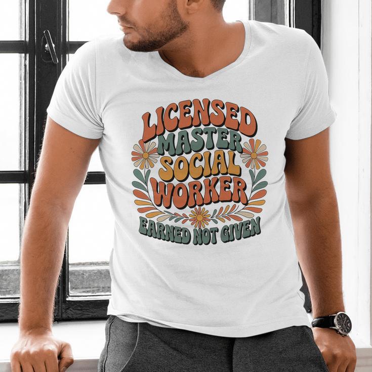 Licensed Social Worker Masters MSW LMSW Graduation 2026 Premium Tri-Blend Men's V-Neck T-Shirt