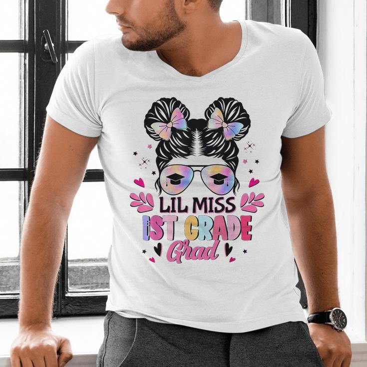 Lil Miss 1st Grade Grad Graduation Last Day Of 1st Grade Men's V-Neck T-Shirt
