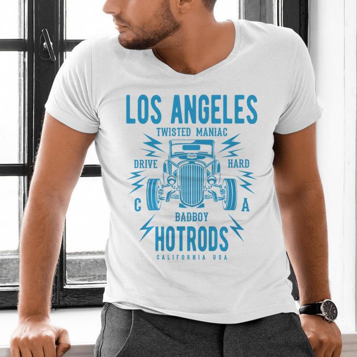 Los Angeles Hotrods Automotive Nostalgia Premium Tri-Blend Men's V-Neck T-Shirt