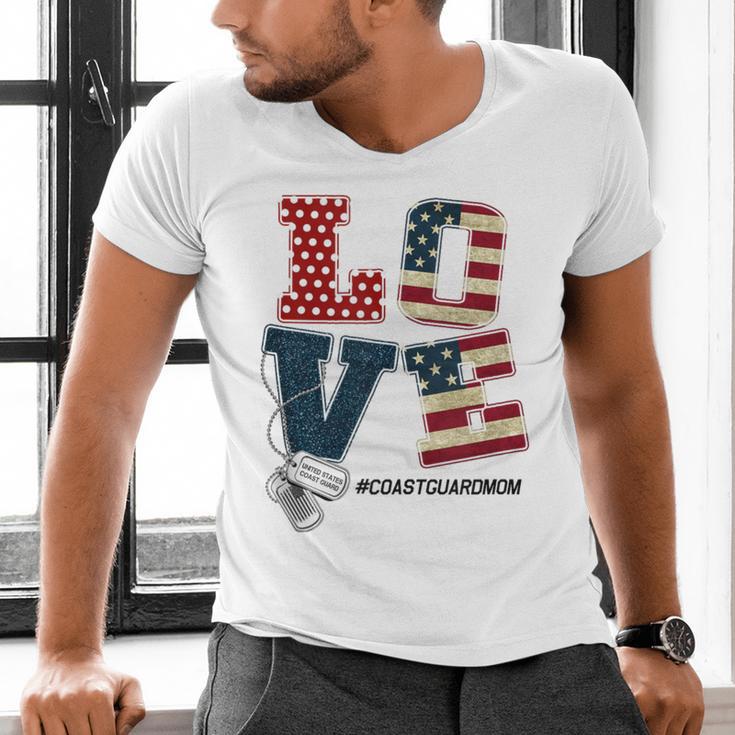 Love Coast Guard Mom Proud Coast Guard Graduation Mom Men's V-Neck T-Shirt