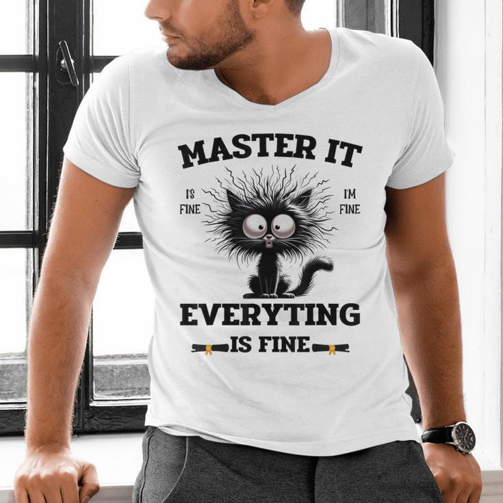 Masters Mastered It Graduate Master Degree Graduation Men's V-Neck T-Shirt