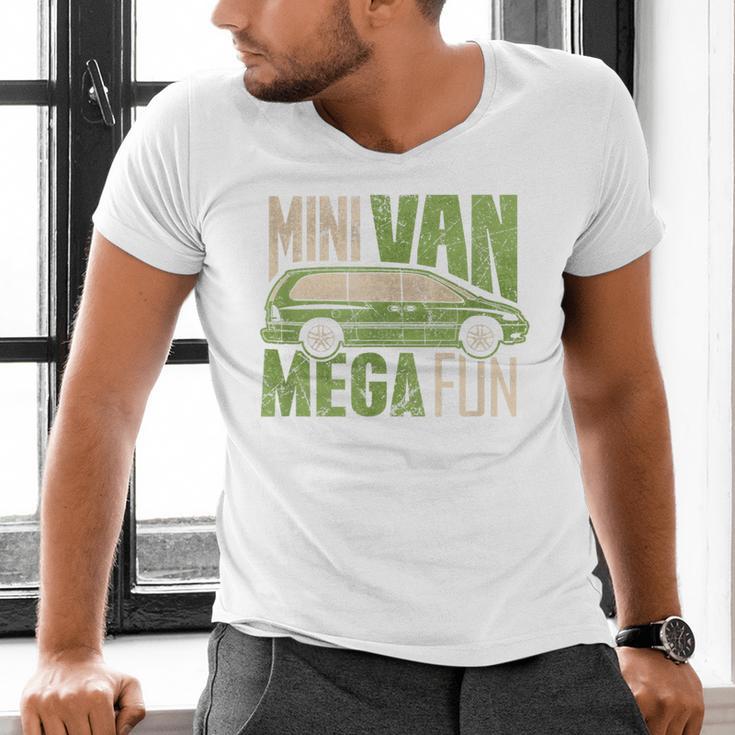 Mini Van Mega Fun Mom Dad T-Shirt Men's V-Neck T-Shirt