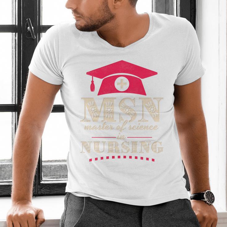 Msn Master Of Science In Nursing College Graduation Premium Tri-Blend Men's V-Neck T-Shirt