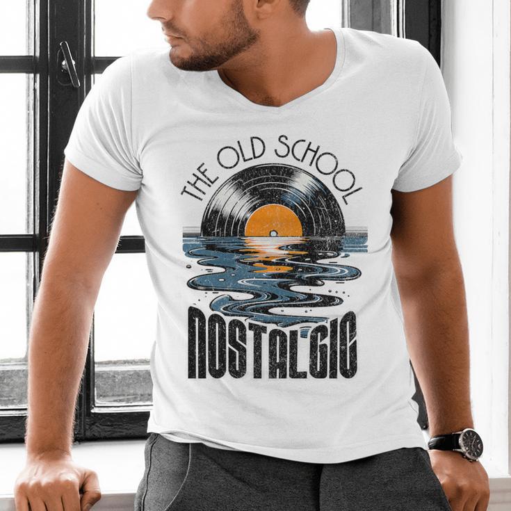 Music Old School Nostalgia Record Premium Tri-Blend Men's V-Neck T-Shirt