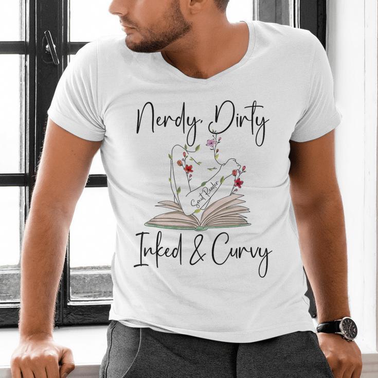 Nerdy Dirty Inked & Curvy ShirtSmutty Book TeesSmut Reader Men's V-Neck T-Shirt