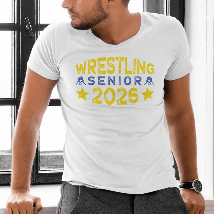 Night Wrestling Senior 2026 Graduation Men's V-Neck T-Shirt