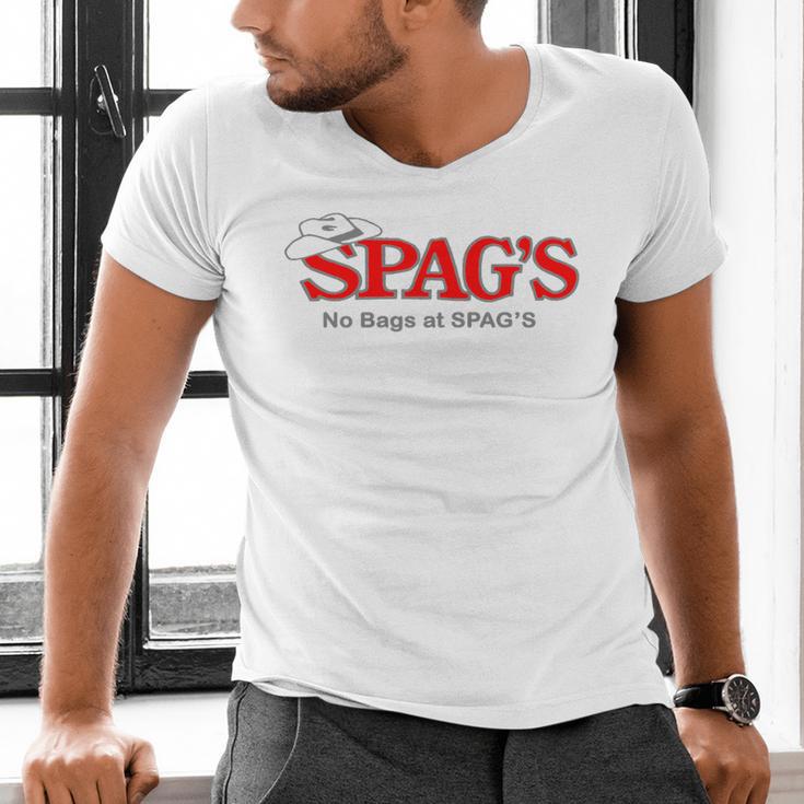 No Bags At SPAG'S Shrewsbury Defunct Store Nostalgia Vintage Premium Tri-Blend Men's V-Neck T-Shirt No Bags At SPAG'S Shrewsbury Defunct Store Nostalgia Vintage Premium Tri-Blend Men's V-Neck T-Shirt