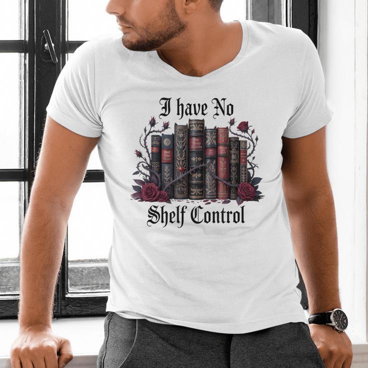 I Have No Shelf Control Dark Academia Book Lover TBR Men's V-Neck T-Shirt