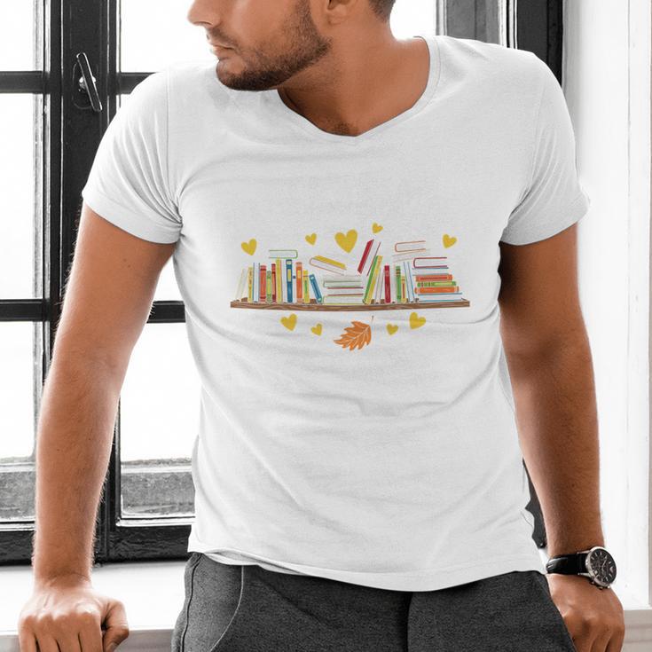 I Have No Shelf Control Witty Book Lover Artwork Men's V-Neck T-Shirt