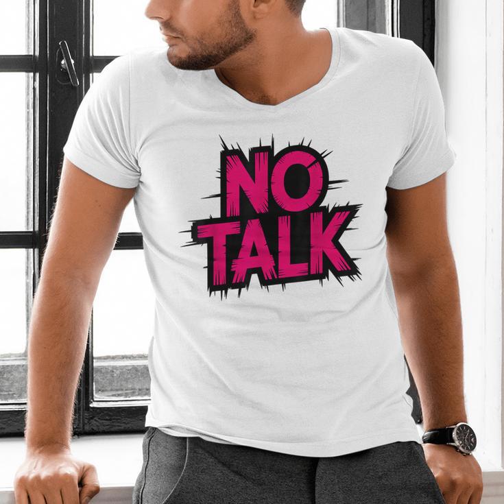 No Small Talk Zone – Introvert Quote Men's V-Neck T-Shirt No Small Talk Zone – Introvert Quote Men's V-Neck T-Shirt