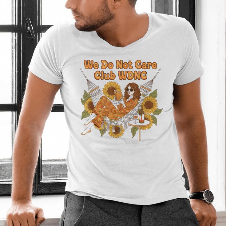 We Do Not Care Club WDNC Reading Book Boho Floral Men's V-Neck T-Shirt