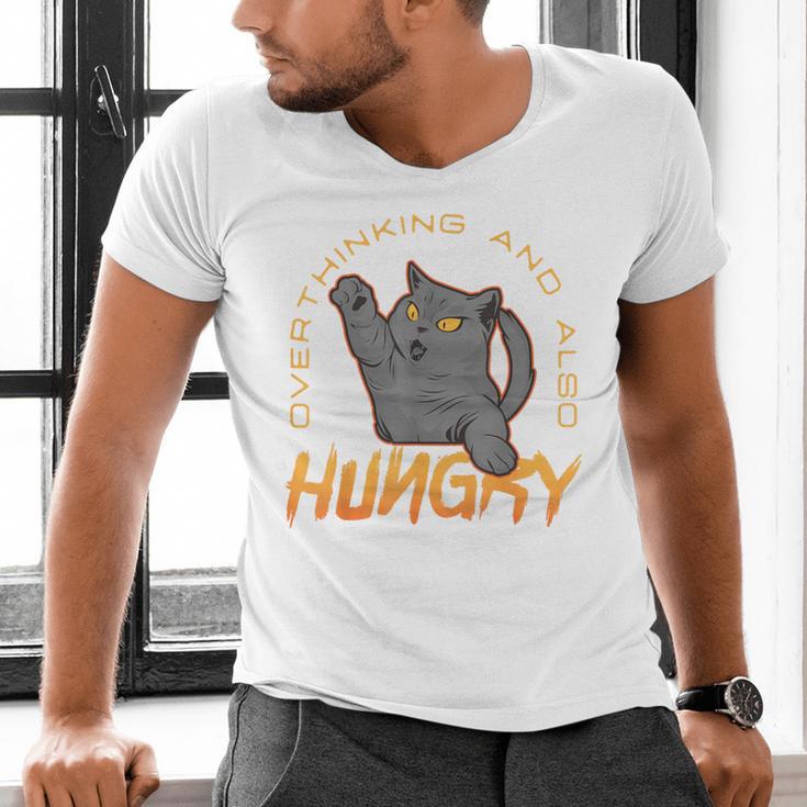 Overthinking And Also Hungry Introverted Overthinker Men's V-Neck T-Shirt