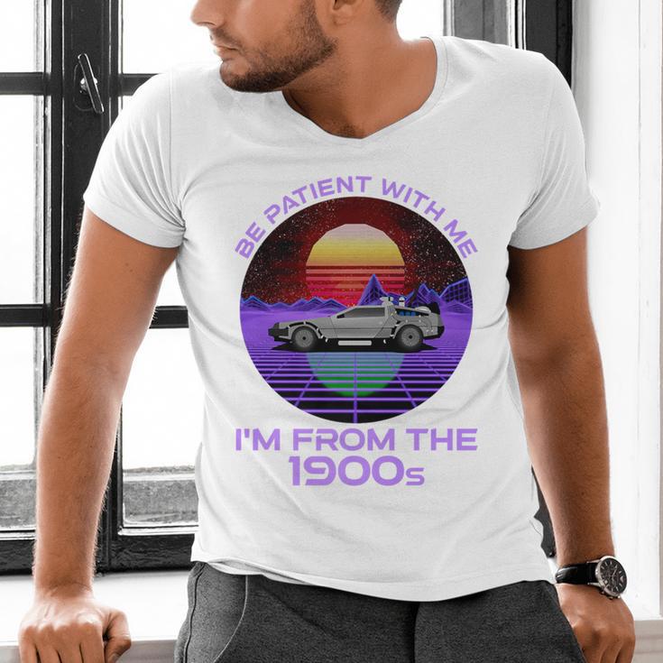 Be Patient With Me I'm From The 1900s Synthwave Premium Men's V-Neck T-Shirt