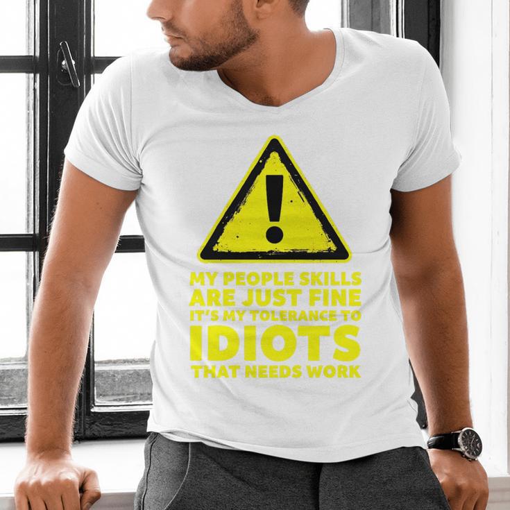 My People Skills Are Just Fine Sarcastic Introvert Premium Tri-Blend Men's V-Neck T-Shirt My People Skills Are Just Fine Sarcastic Introvert Premium Tri-Blend Men's V-Neck T-Shirt