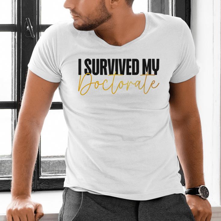 Phd Graduation Doctorate Degree Dissertation Masteral Grad Men's V-Neck T-Shirt