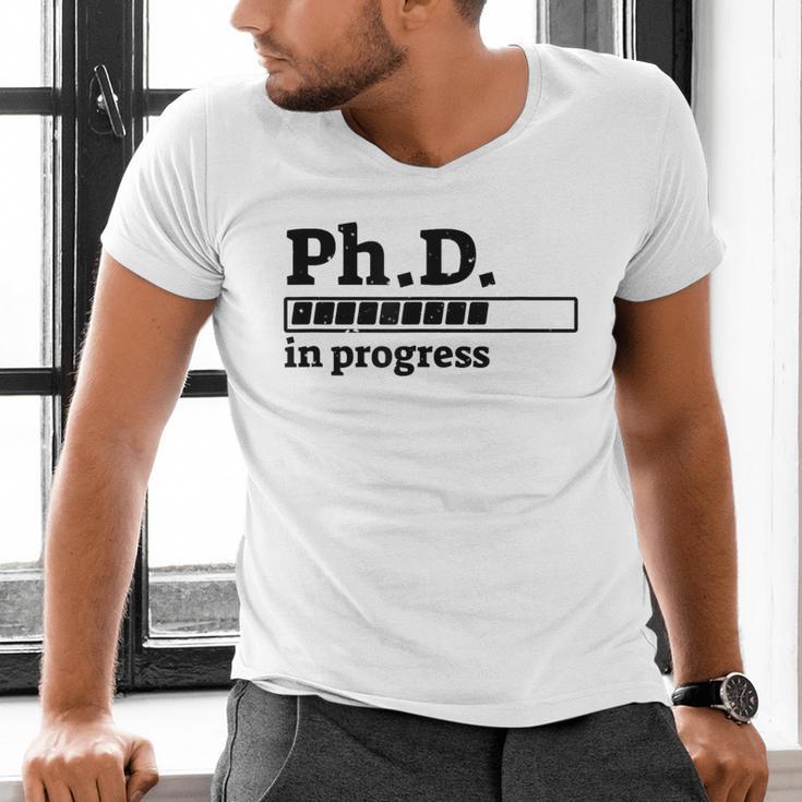 PhD In Progress Graduation Progress Bar Shirt Men's V-Neck T-Shirt