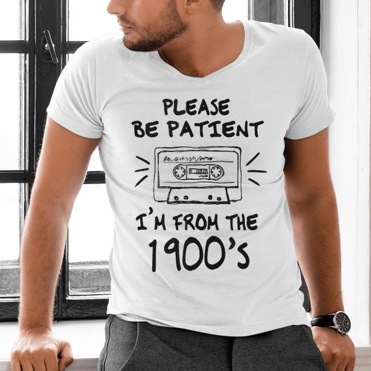 Please Be-Patient I'm From The 1900s Retro Cassette Tape Men's V-Neck T-Shirt