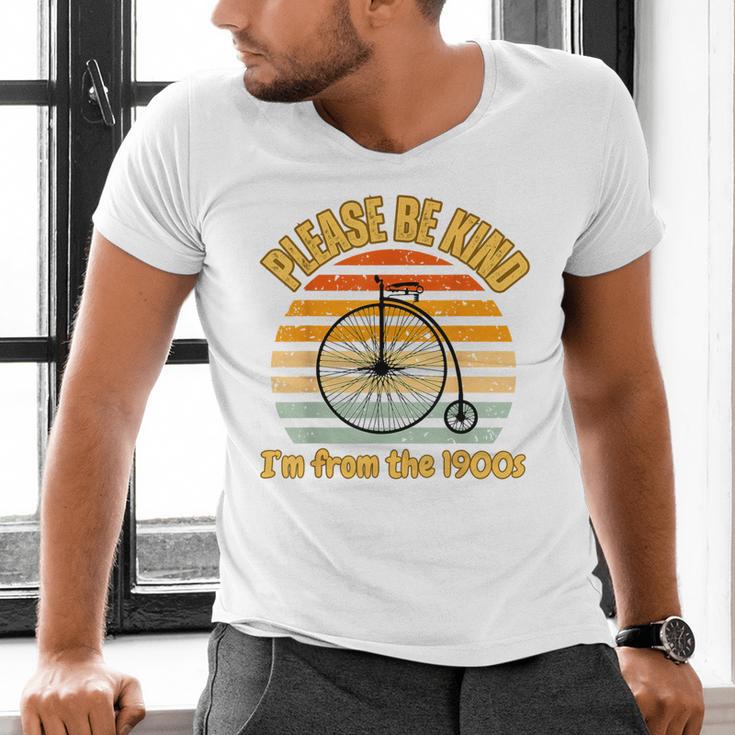 Please Be Kind I'm From The 1900s Penny Farthing Men's V-Neck T-Shirt