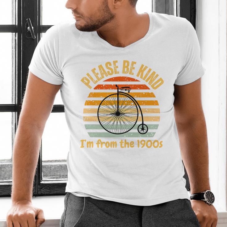 Please Be Kind I'm From The 1900s Penny Farthing Premium Men's V-Neck T-Shirt