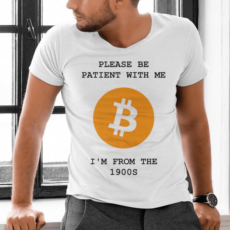 Please Be Patient With Me I'm From The 1900s Bitcoin Premium Men's V-Neck T-Shirt