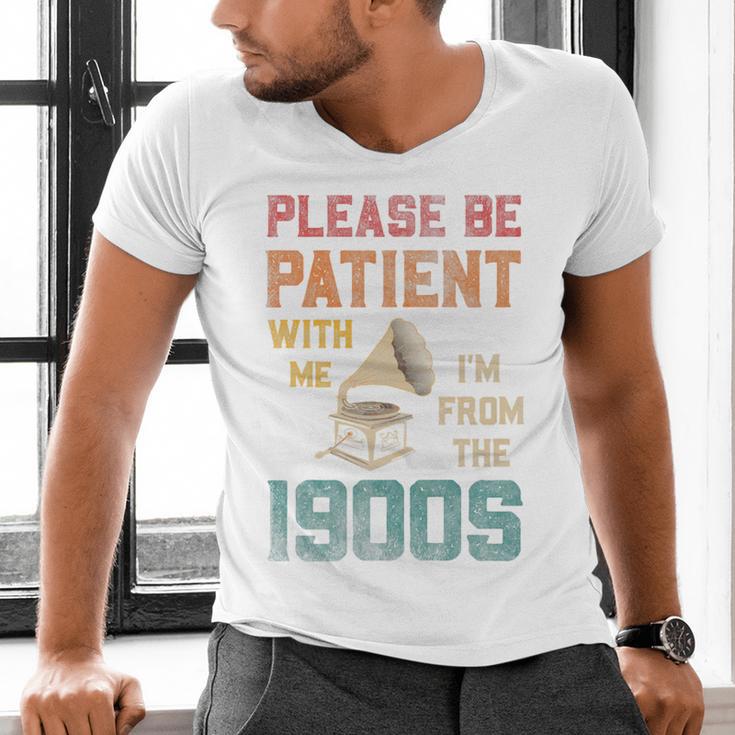 Please Be Patient With Me I'm From The 1900s Cool Gramophone Premium Men's V-Neck T-Shirt Please Be Patient With Me I'm From The 1900s Cool Gramophone Premium Men's V-Neck T-Shirt