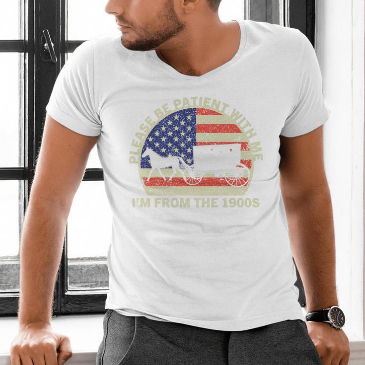 Please Be Patient With Me I'm From The 1900s Dad Vintage Premium Men's V-Neck T-Shirt Please Be Patient With Me I'm From The 1900s Dad Vintage Premium Men's V-Neck T-Shirt