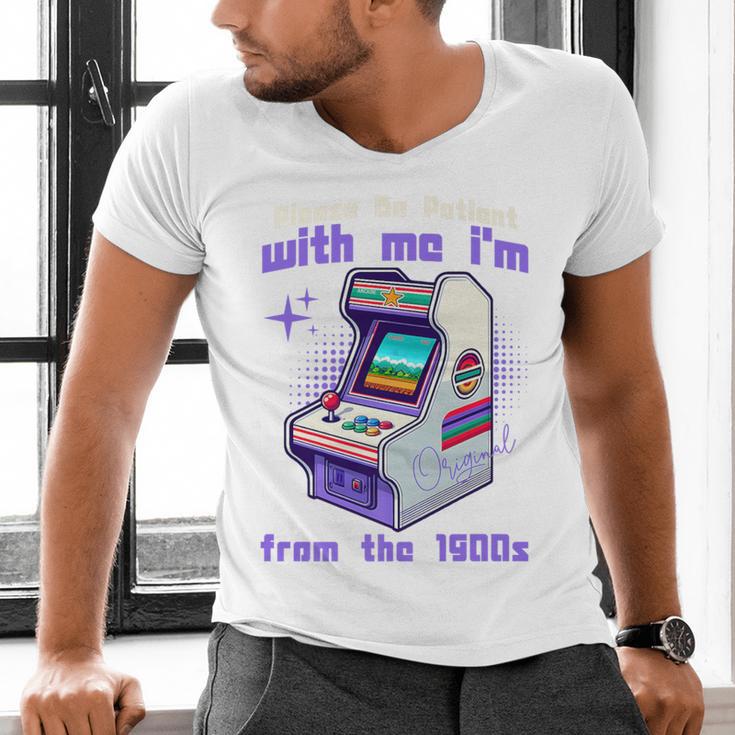 Please Be Patient With Me I'm From The 1900s Gamer Gaming Premium Men's V-Neck T-Shirt
